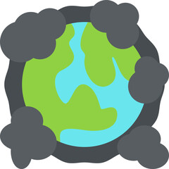 Global Pollution icon vector illustration