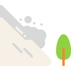 Snow Avalanche icon vector illustration