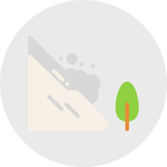 Snow Avalanche icon vector illustration