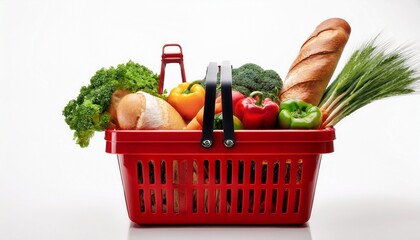 shopping basket with groceries