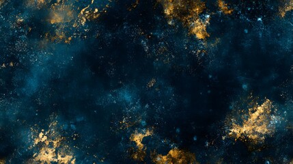 Obraz premium Cosmic, gold-flecked night sky pattern.