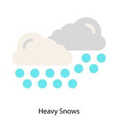 Heavy Snows icon vector illustration