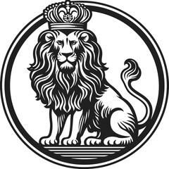Fototapeta premium king lion vector art illustration