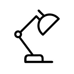 table lamp line art icon vector illustration