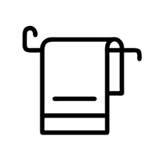 towel rack line art icon vector illustration