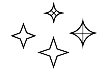 Fototapeta premium Sleek Cosmic Star Line Drawing