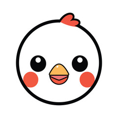 Cute cartoon chicken illustration