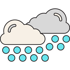 Heavy Snows icon vector illustration