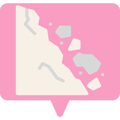 Rocks Falling icon vector illustration