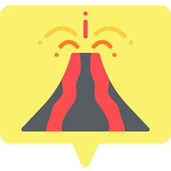 Volcano icon vector illustration