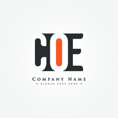 COE Initial Letter Logo - Simple Monogram Logo