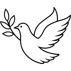 Obraz premium Dove with olive branch 