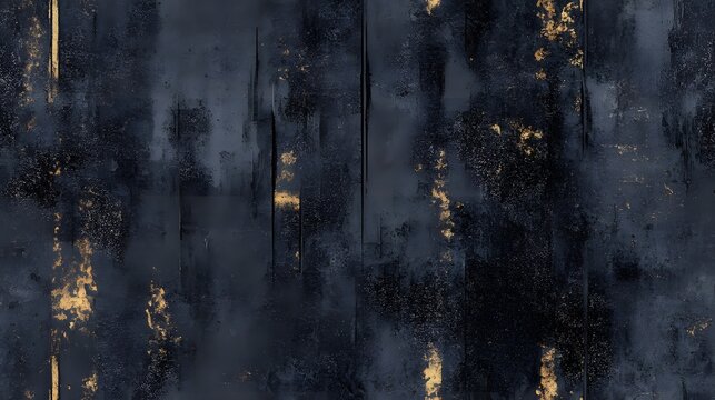 Dark navy abstract wallpaper design with gold accents.