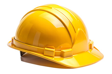 Fototapeta premium yellow helmet isolated on white