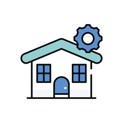 Property Management vector icon stock illustration