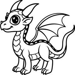 vector illustration of a cartoon dinosaur