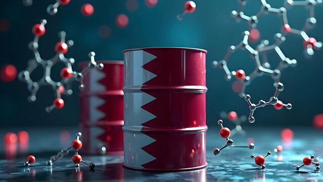 Synthetic Fuel Development: Qatar's Natural Gas Conversion to Aviation Fuel Visualization - Powered by Adobe