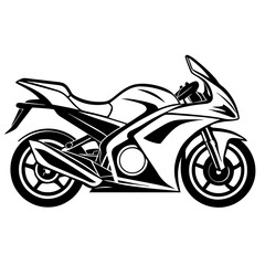 motorcycle on white background