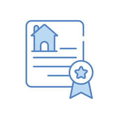 Title Deeds vector icon stock illustration