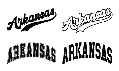Fototapeta premium Arkansas hand lettering design vector, Arkansas text vector, typography design