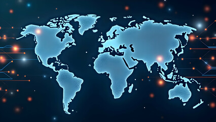 Fototapeta premium Circuit Breakers: Tariff Barriers Disrupt Digital Global Trade Networks