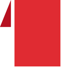 Red with White Border Banner Bookmark and Label - Flat Design Illustration