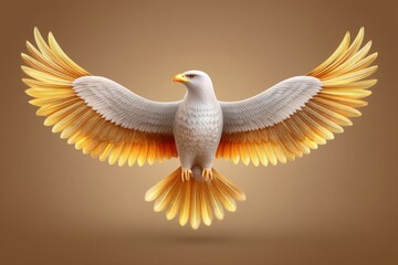 Fototapeta premium An eagle flying with flaming wings, symbol of Holy Spirit
