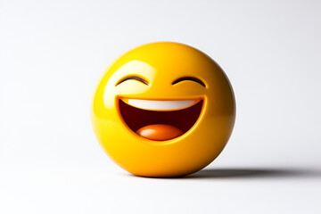 Joyful Yellow Emoji Egg Hilarious Laugh Bright Cheerful Fun
