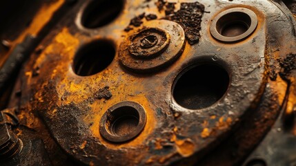 Vintage film reel with celluloid texture, warm light on metal details, evoking cinematic nostalgia