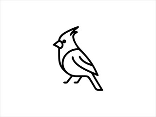 A clean, minimalist silhouette of a bird, perfect for nature themed designs, logos, or educational materials.
