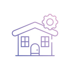Property Management vector icon stock illustration