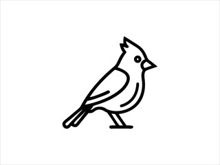 Obraz premium A clean, minimalist silhouette of a bird, perfect for nature themed designs, logos, or educational materials.