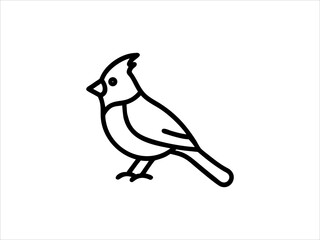 A clean, minimalist silhouette of a bird, perfect for nature themed designs, logos, or educational materials.
