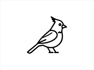 Fototapeta premium A clean, minimalist silhouette of a bird, perfect for nature themed designs, logos, or educational materials.