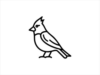 A clean, minimalist silhouette of a bird, perfect for nature themed designs, logos, or educational materials.