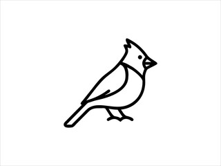 A clean, minimalist silhouette of a bird, perfect for nature themed designs, logos, or educational materials.