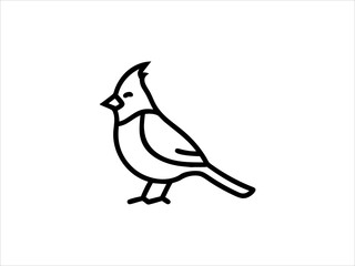 Obraz premium A clean, minimalist silhouette of a bird, perfect for nature themed designs, logos, or educational materials.