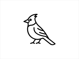 Obraz premium A clean, minimalist silhouette of a bird, perfect for nature themed designs, logos, or educational materials.