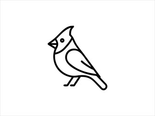 A clean, minimalist silhouette of a bird, perfect for nature themed designs, logos, or educational materials.