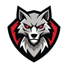 Fototapeta premium cyborg wolf sport mascot gaming logo