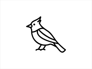 A clean, minimalist silhouette of a bird, perfect for nature themed designs, logos, or educational materials.