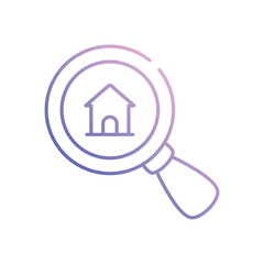 Property Search vector icon stock illustration