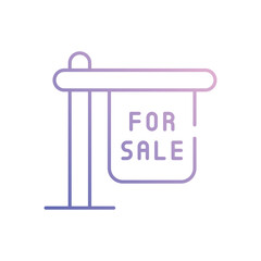 For Sale Sign vector icon stock illustration