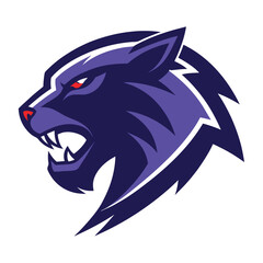 Naklejka premium tech wolf gaming mascot logo design
