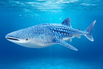 Naklejka premium Whale shark swimming peacefully in marine reserve
