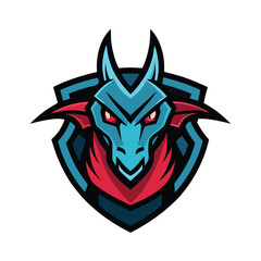 Obraz premium futuristic lion warrior sport mascot gaming logo