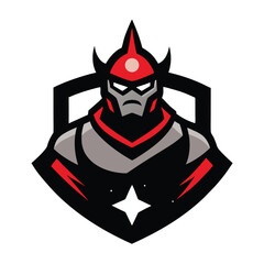 lion warrior futuristic mascot art