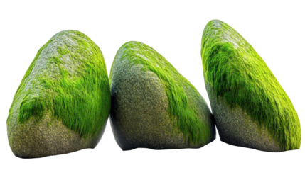 Moss-covered rocks natural landscape outdoor tranquil nature