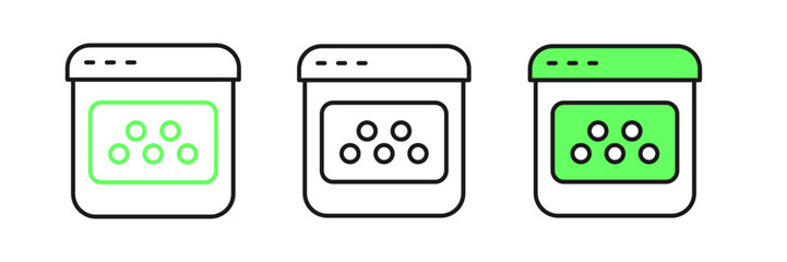 Set line Taxi mobile app icon isolated on white background. Mobile application taxi. Vector