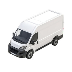 White delivery van modern cargo transportation vehicle efficient logistics concept